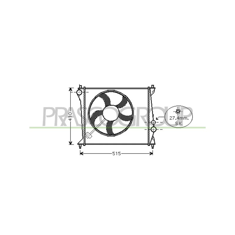 Radiateur, refroidissement du moteur PRASCO AD302R001