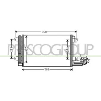 Condenseur, climatisation PRASCO AD320C001
