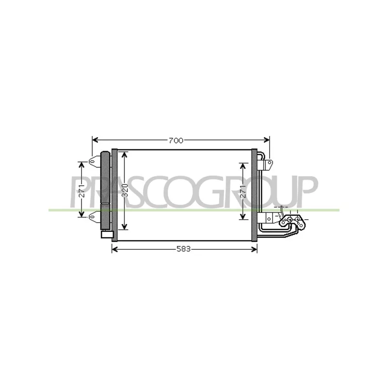 Condenseur, climatisation PRASCO AD320C001