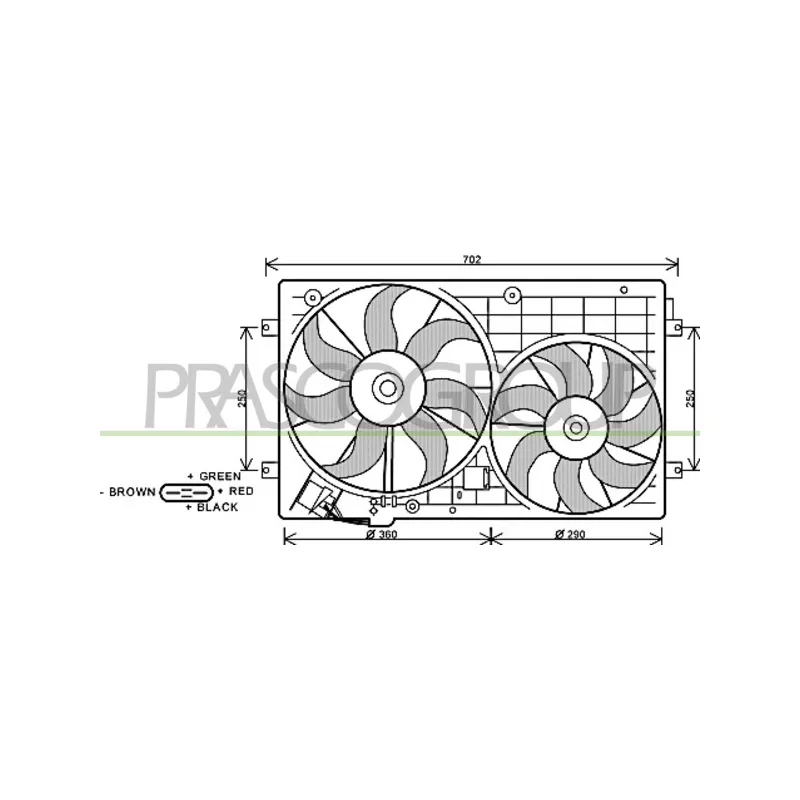 Ventilateur, refroidissement du moteur PRASCO AD320F002