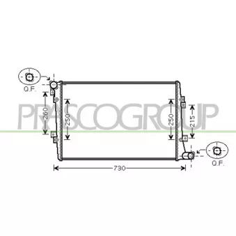 Radiateur, refroidissement du moteur PRASCO