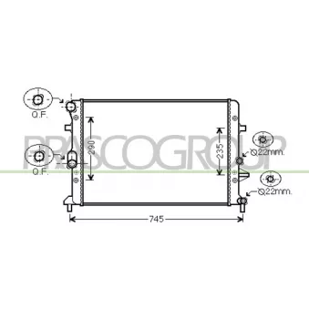 Radiateur, refroidissement du moteur PRASCO AD322R013