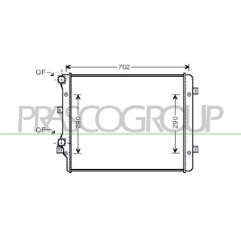 Radiateur, refroidissement du moteur PRASCO AD322R015