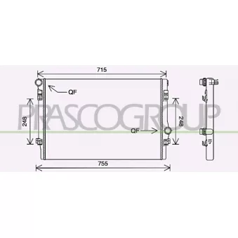 Radiateur, refroidissement du moteur PRASCO AD324R001