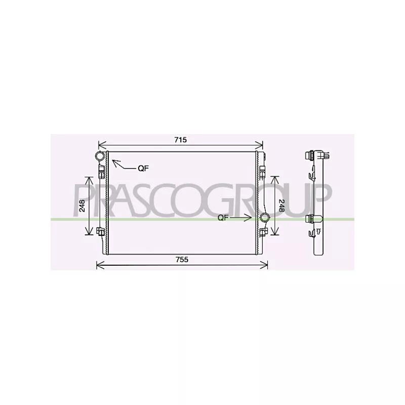 Radiateur, refroidissement du moteur PRASCO AD324R001