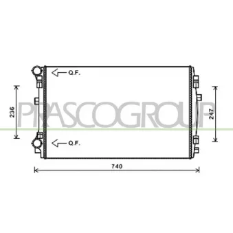 Radiateur, refroidissement du moteur PRASCO AD324R002