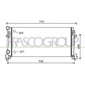 Radiateur, refroidissement du moteur PRASCO