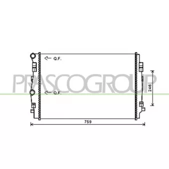 Radiateur, refroidissement du moteur PRASCO AD324R004