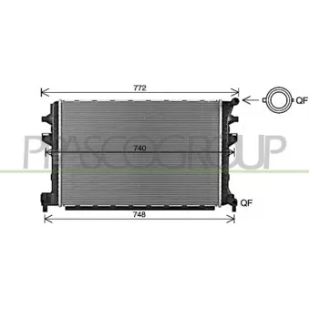 Radiateur, refroidissement du moteur PRASCO AD324R006