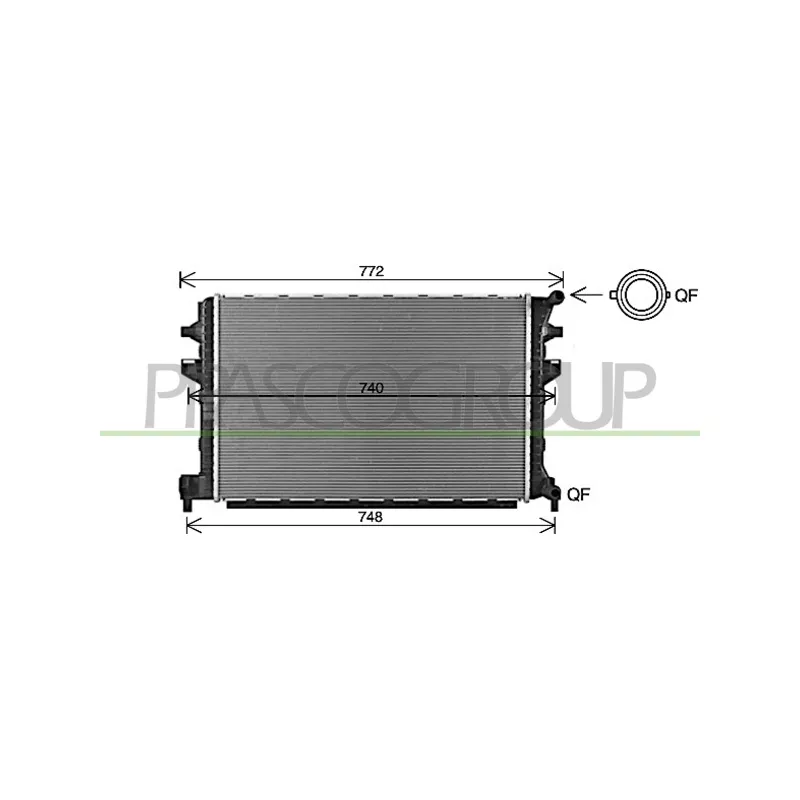 Radiateur, refroidissement du moteur PRASCO AD324R006