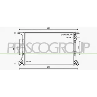 Radiateur, refroidissement du moteur PRASCO AD620R007