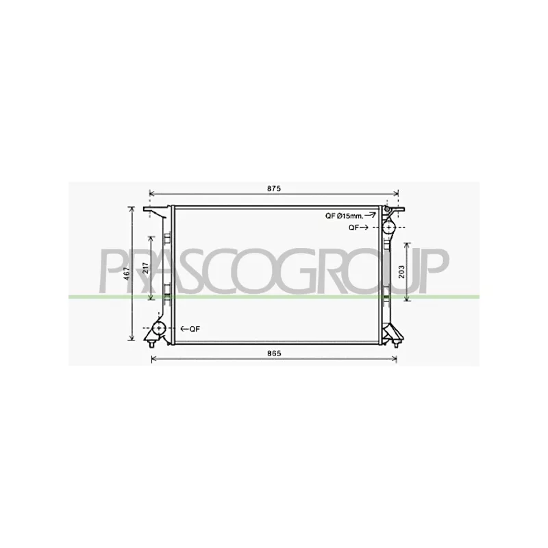 Radiateur, refroidissement du moteur PRASCO AD620R007
