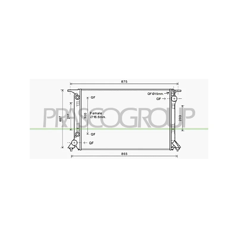 Radiateur, refroidissement du moteur PRASCO AD620R011