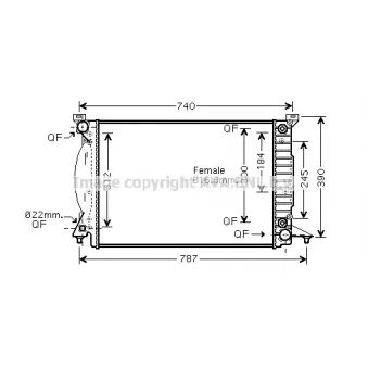 Radiateur, refroidissement du moteur PRASCO