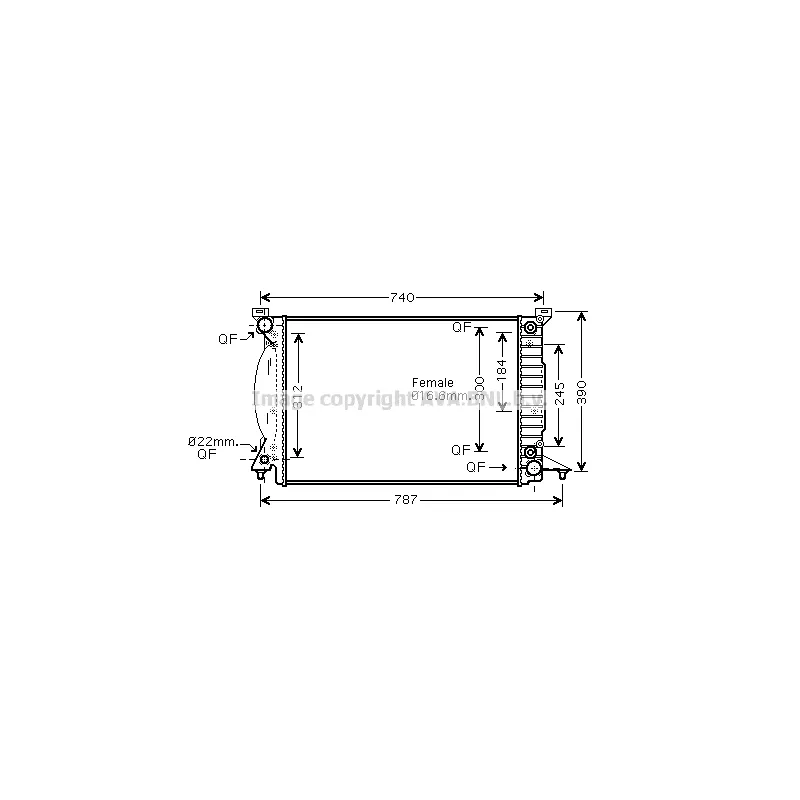 Radiateur, refroidissement du moteur PRASCO AI2244