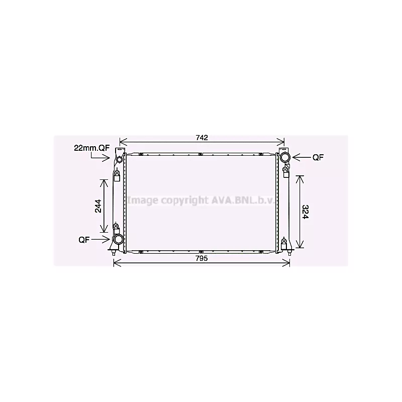 Radiateur, refroidissement du moteur PRASCO AI2407