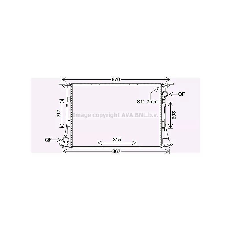 Radiateur, refroidissement du moteur PRASCO AI2422
