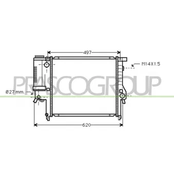 Radiateur, refroidissement du moteur PRASCO BM010R030