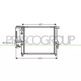 Radiateur, refroidissement du moteur PRASCO BM014R003