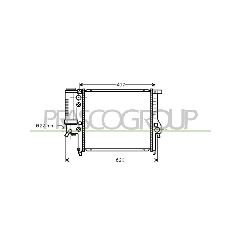 Radiateur, refroidissement du moteur PRASCO BM014R003