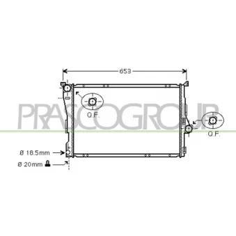 Radiateur, refroidissement du moteur PRASCO BM018R001