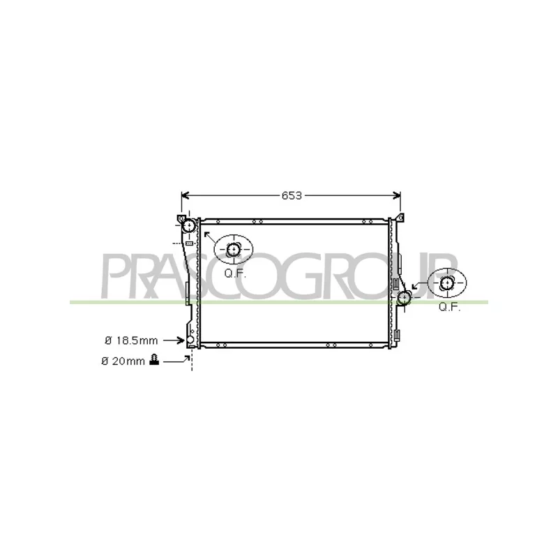 Radiateur, refroidissement du moteur PRASCO BM018R001