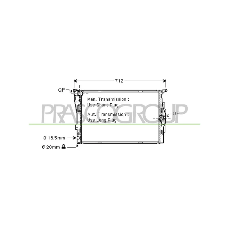 Radiateur, refroidissement du moteur PRASCO BM024R002