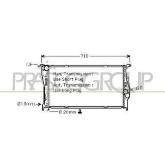 Radiateur, refroidissement du moteur PRASCO BM024R003