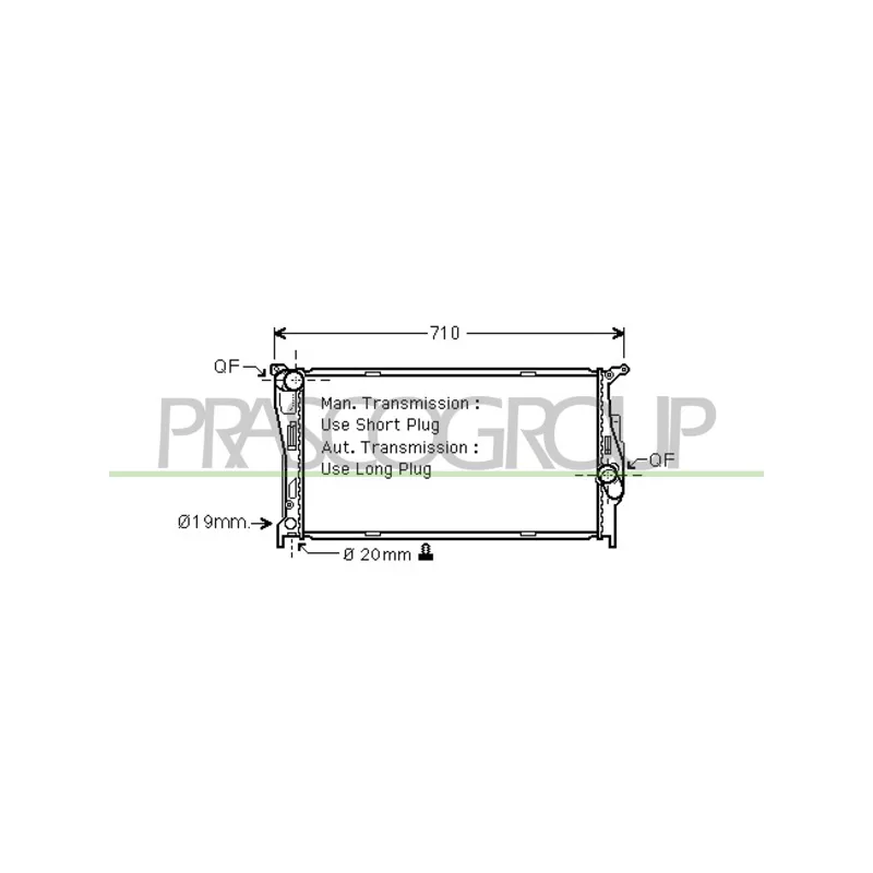 Radiateur, refroidissement du moteur PRASCO BM024R003