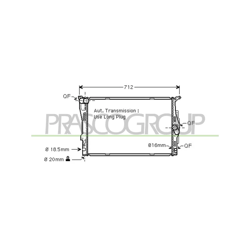 Radiateur, refroidissement du moteur PRASCO BM024R005