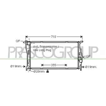 Radiateur, refroidissement du moteur PRASCO BM024R006