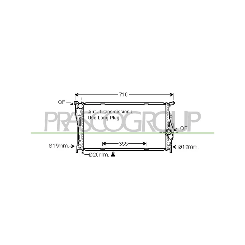 Radiateur, refroidissement du moteur PRASCO BM024R006