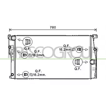Radiateur, refroidissement du moteur PRASCO BM028R004