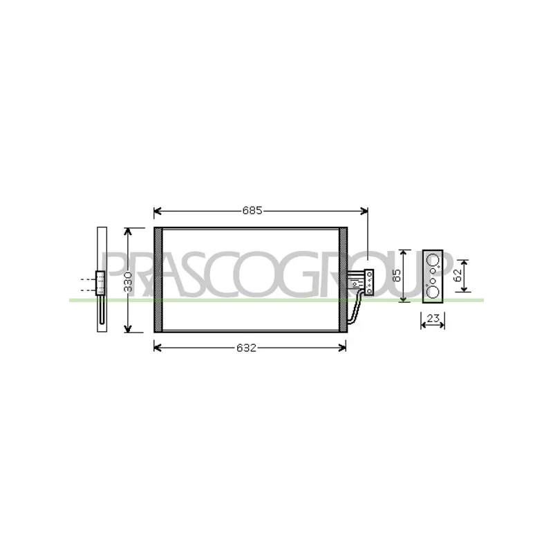 Condenseur, climatisation PRASCO BM044C001