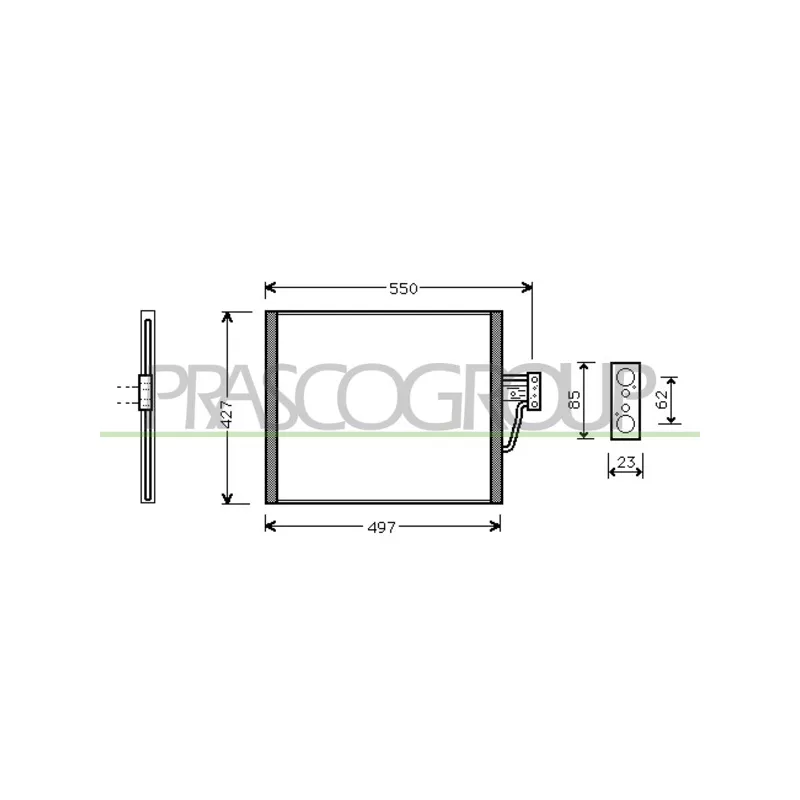 Condenseur, climatisation PRASCO BM044C002