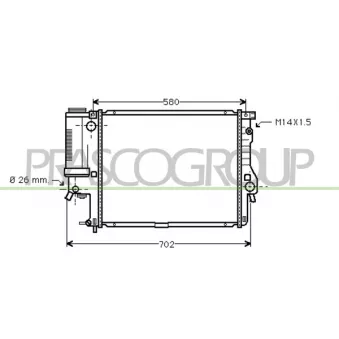 Radiateur, refroidissement du moteur PRASCO BM044R002
