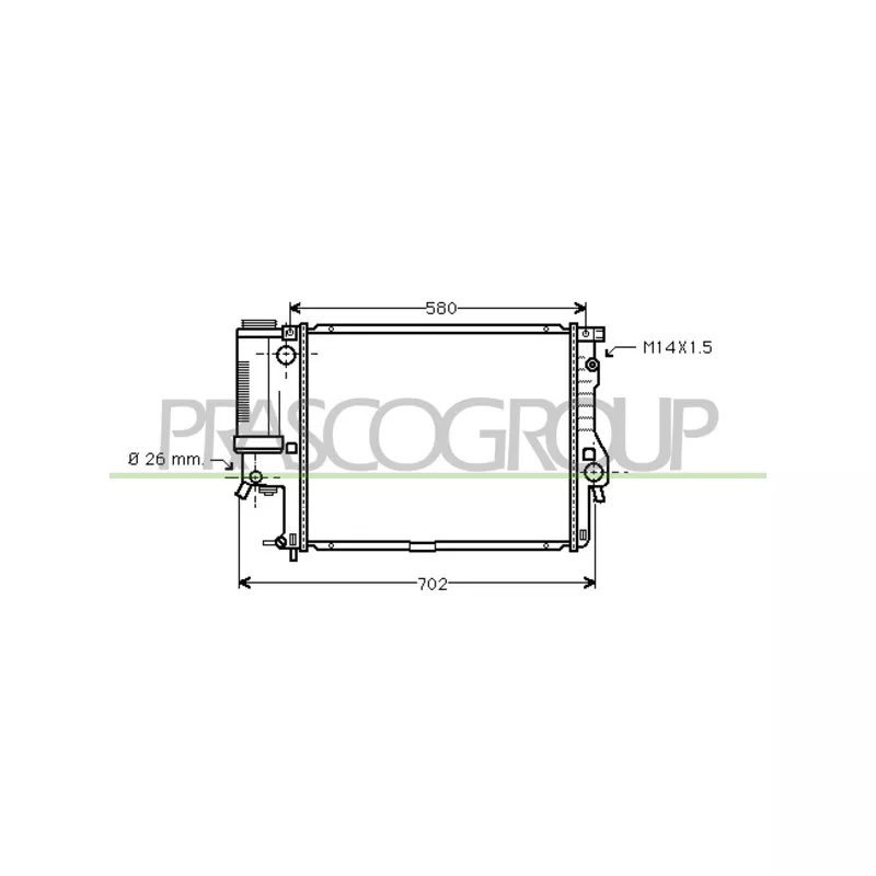 Radiateur, refroidissement du moteur PRASCO BM044R002