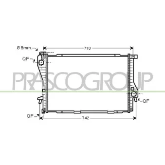 Radiateur, refroidissement du moteur PRASCO BM044R010