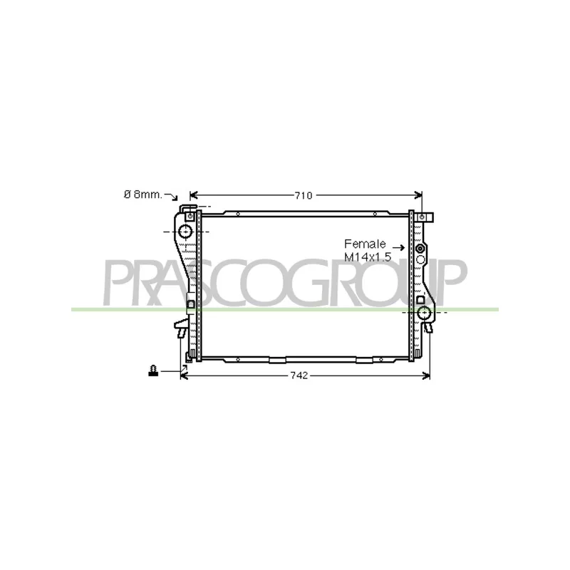 Radiateur, refroidissement du moteur PRASCO BM044R011