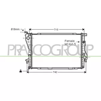 Radiateur, refroidissement du moteur PRASCO BM044R013
