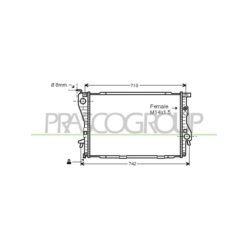 Radiateur, refroidissement du moteur PRASCO BM044R013