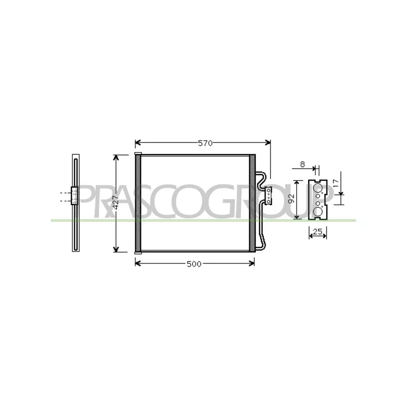Condenseur, climatisation PRASCO BM045C001