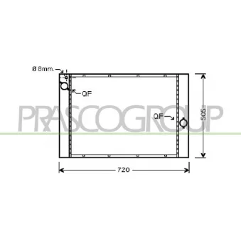 Radiateur, refroidissement du moteur PRASCO BM046R004