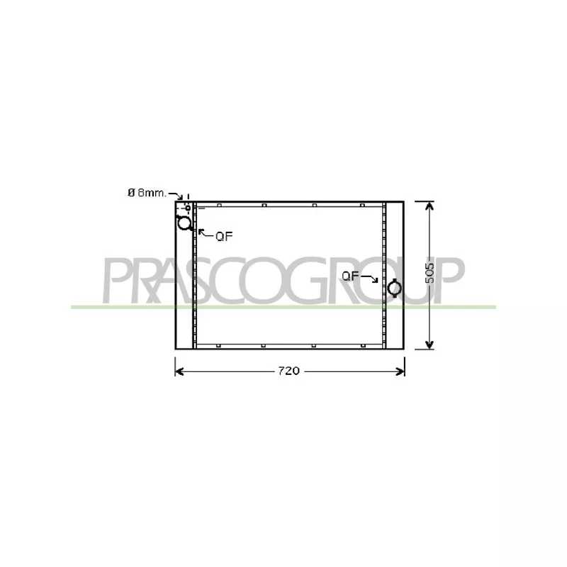 Radiateur, refroidissement du moteur PRASCO BM046R004