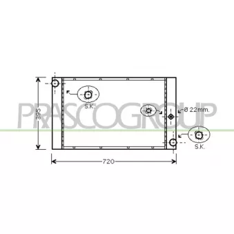 Radiateur, refroidissement du moteur PRASCO BM046R006