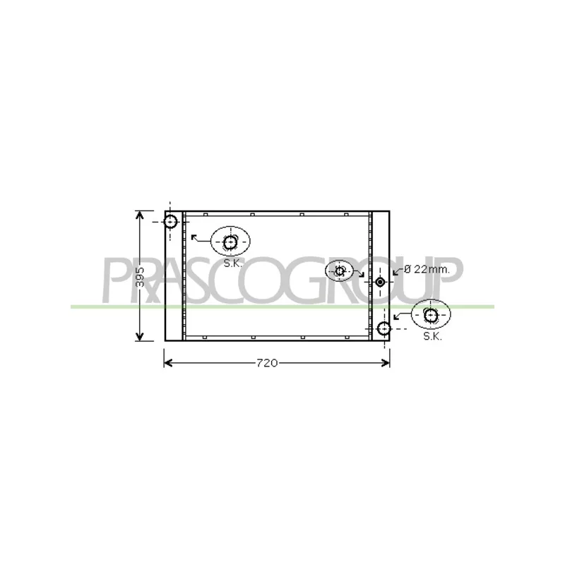 Radiateur, refroidissement du moteur PRASCO BM046R006