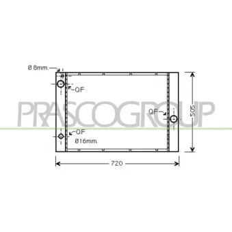 Radiateur, refroidissement du moteur PRASCO BM046R008