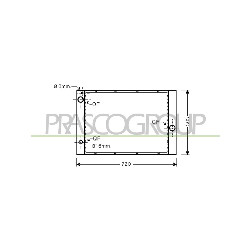 Radiateur, refroidissement du moteur PRASCO BM046R008
