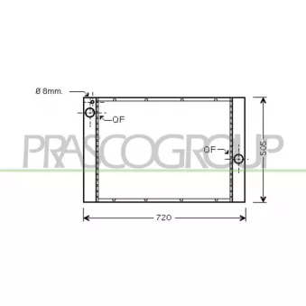 Radiateur, refroidissement du moteur PRASCO BM046R012