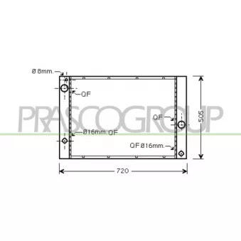 Radiateur, refroidissement du moteur PRASCO BM046R014